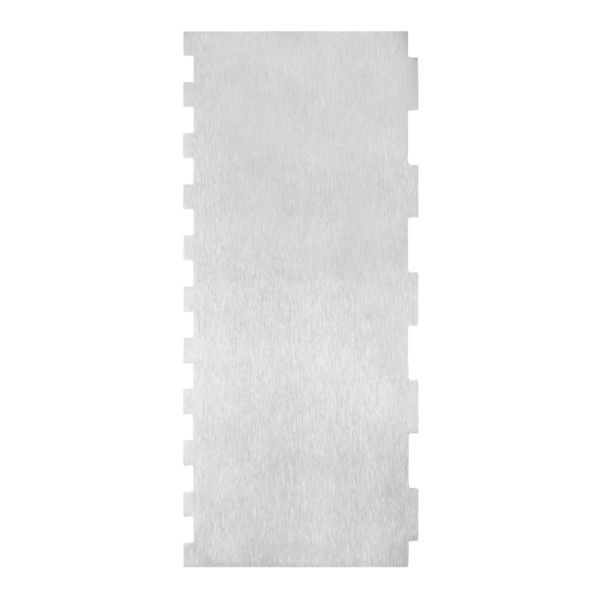 Stainless Steel Icing Scrapper With Big And Small Bubble Edges - Silver