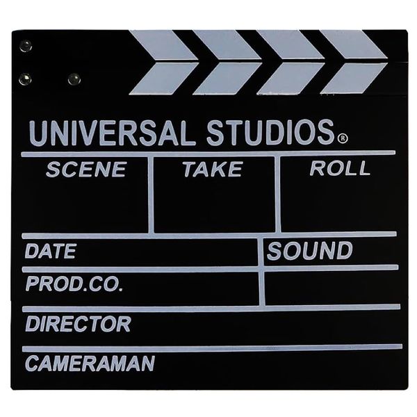 Party Decor Wooden Director Movie Scene Clapperboard TV Prop (30cm)