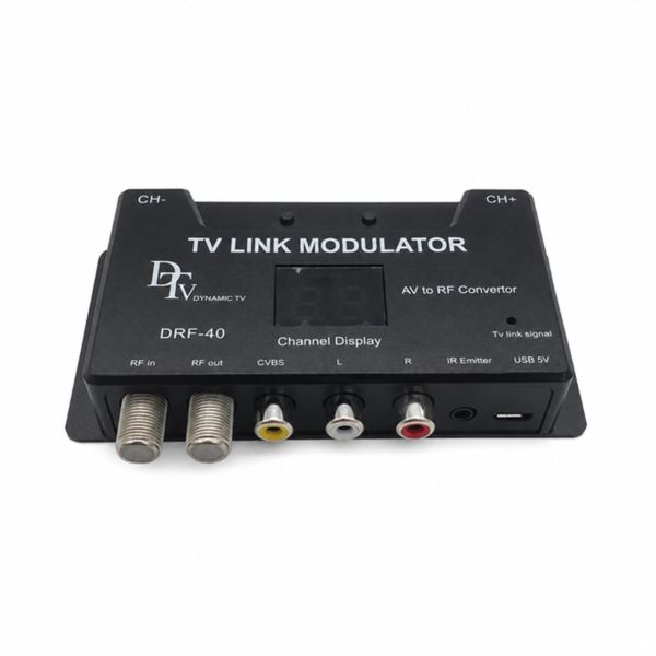 IJAM AV to RF Converter Modulator with TV Link -RCA to Coaxial RF Converter