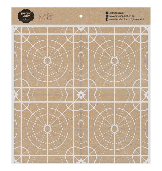 Tjhoko Paint Stencil - 30x30cm - Moroccan Tile 4
