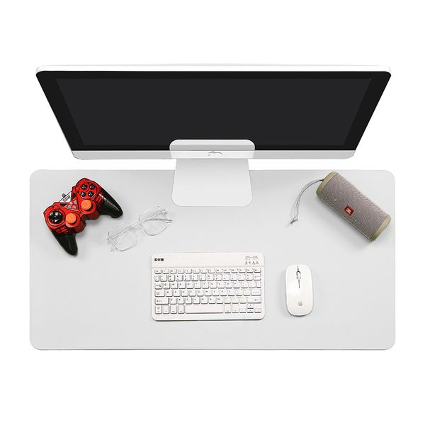 Non-Slip Large Desk Pad Waterproof Mouse Pad 100x50cm-White