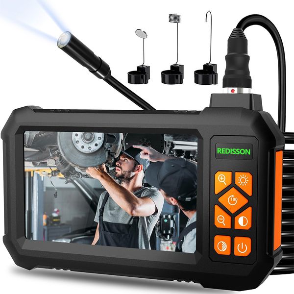 5m Industrial Endoscope,1080P HD Borescope Camera with 4.3" IPS Screen