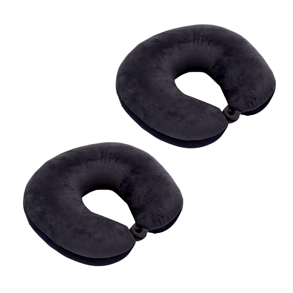 Micro-Beads Travel Neck Pillow - 2 Pack