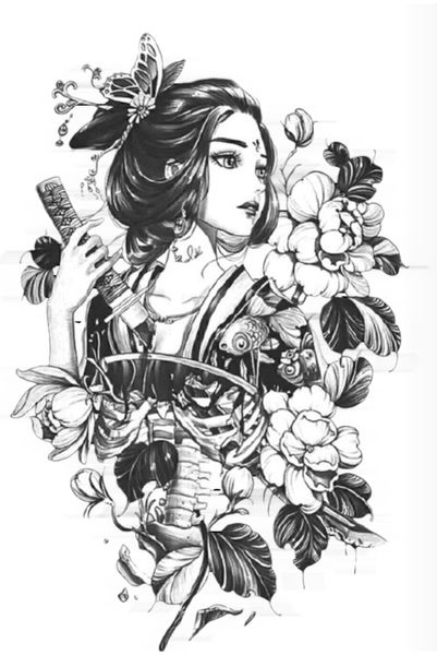 Lady Garden Temporary Tattoos - 2 Sheets
