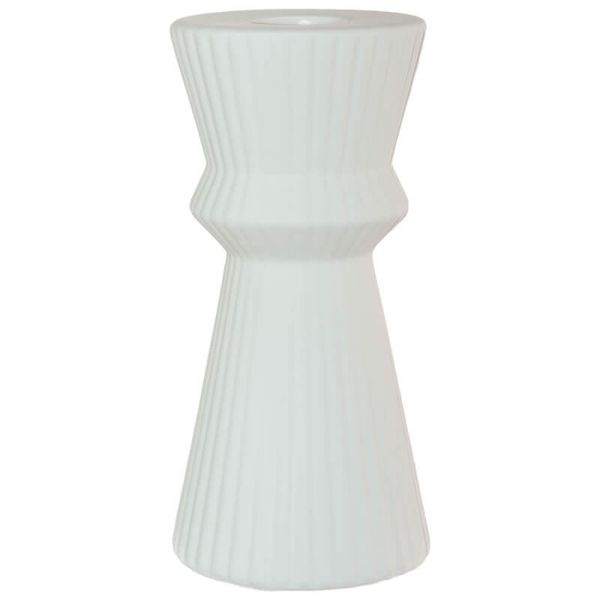 Cream White Candle Holder - 13cm