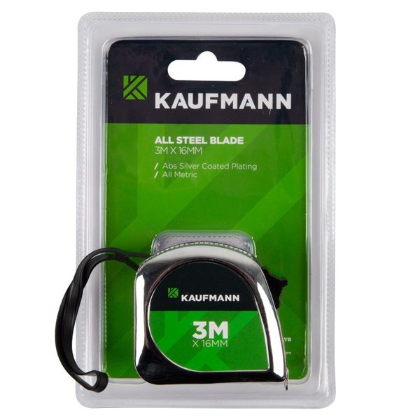 Bulk Pack x 10 Kaufmann Hardware All Steel Tape Measure - 16mm x 3M