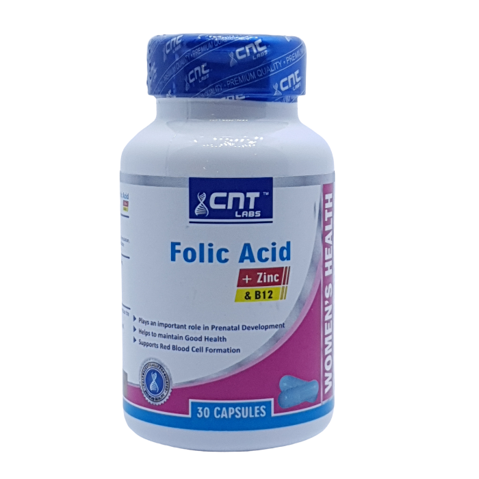 Folic Acid + Zinc & B12 30 Capsules Shop Today. Get it Tomorrow