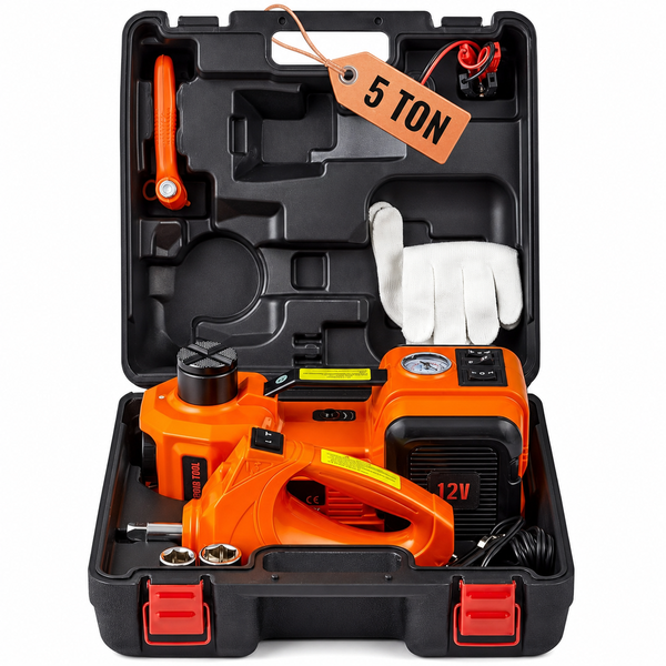 ANKON - 5 Ton Electric Car Jack with Impact Wrench and Air Pump