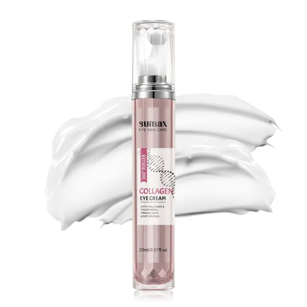 Collagen Eye Cream with 360 Metal Roller Applicator - 20ml