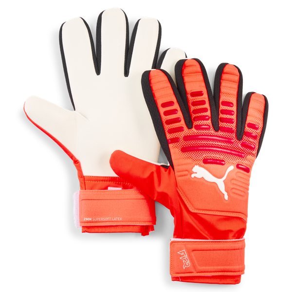 Puma Junior Future Play NC Goalkeeper Gloves - Glowing Red/PUMA Red/Black