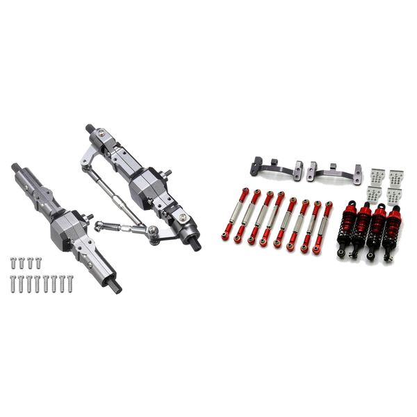 Metal Pull Rod Base Shock Absorber For Wpl B14 B24 C14 1/16 Rc Red