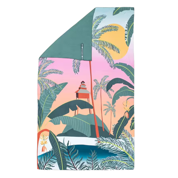 Nabaiji Microfibre Swimming Towel - Size XL - Sunset Print