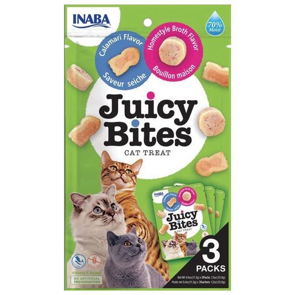 Juicy Bites Homestyle Broth &amp; Calamari Flavor 11.3g x 3 Packs