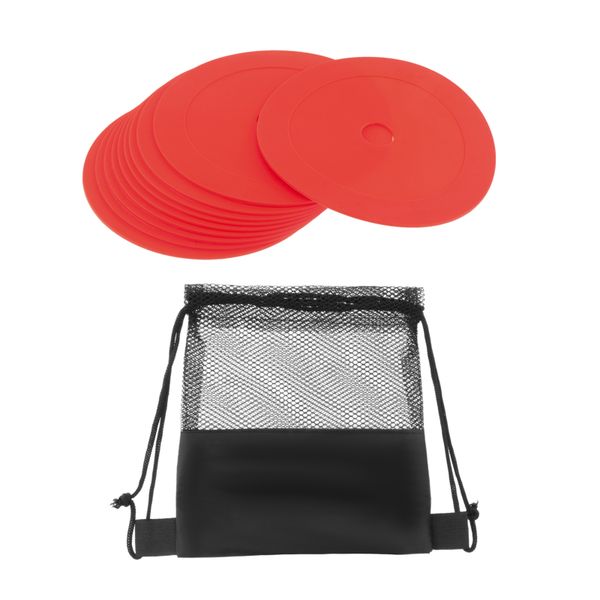 10x Spot Markers Floor Dots Non Slip Flat Cones Soccer Basketball Sports