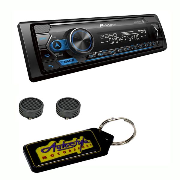 Pioneer MVH-S325BT Bluetooth Multimedia - Spotify &amp; Evo Tweeters &amp; Keyring