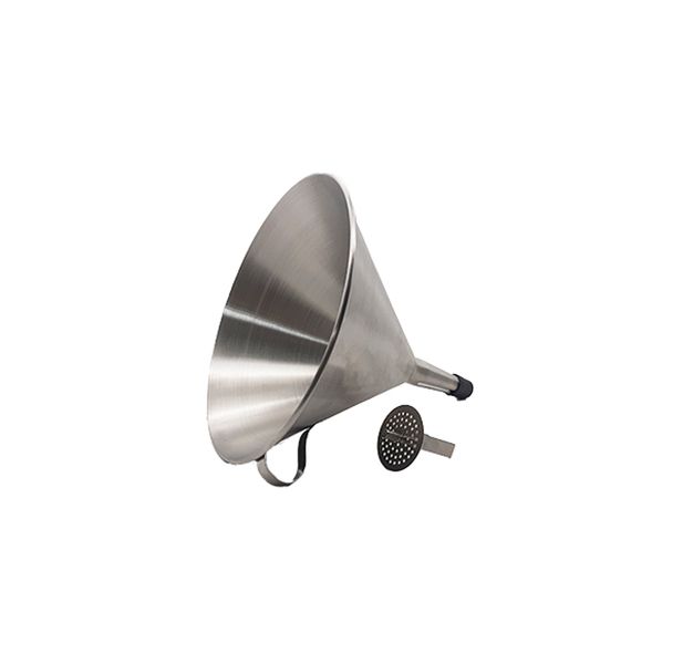 Funnel Round S/Steel With Removable Strainer 120mm