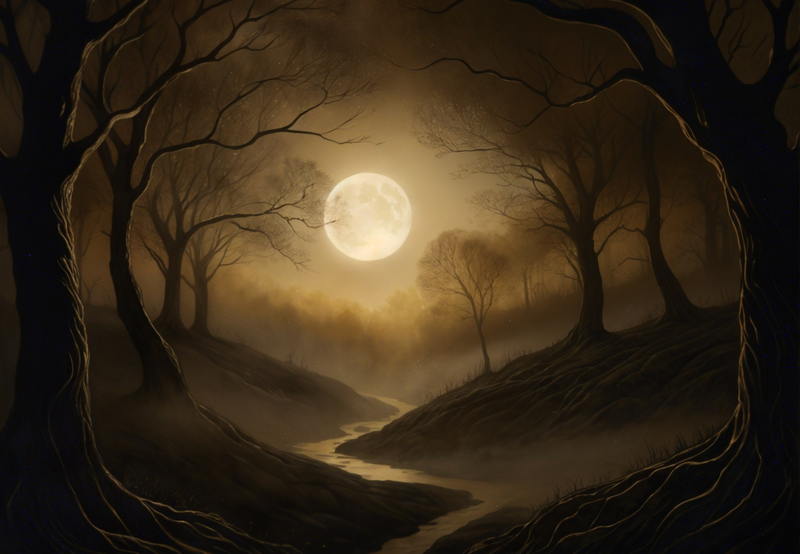 Modern Canvas Wall Art Home Decor -Moonlit Night
