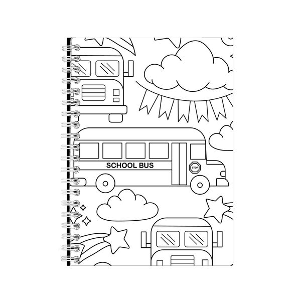 Bus A5 Notebook Spiral and Lined Back to School Graphic Notepad Present 132