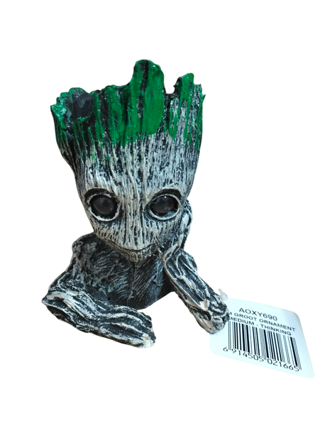 Groot Thinking Aquarium Ornament - Medium