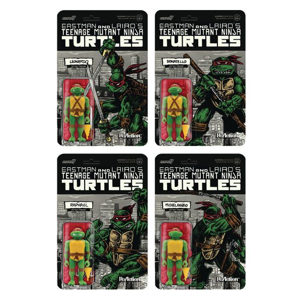Teenage Mutant Ninja Turtles Mirage 3 3/4-Inch ReAction Figures - Set of 4