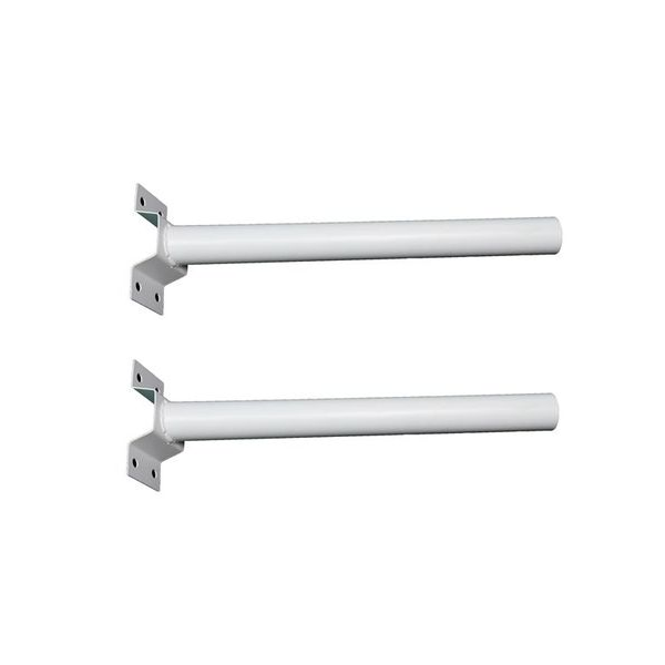 Set of 2 White pole light mounting brackets