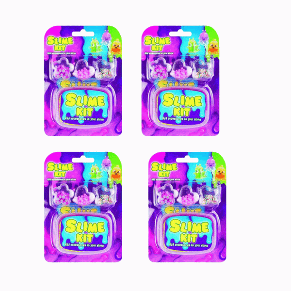 Pack of 4-Novelty slime diy w/accessories 4pc