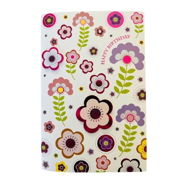Light Up Musical Happy Birthday (Flower Design) Greeting Card