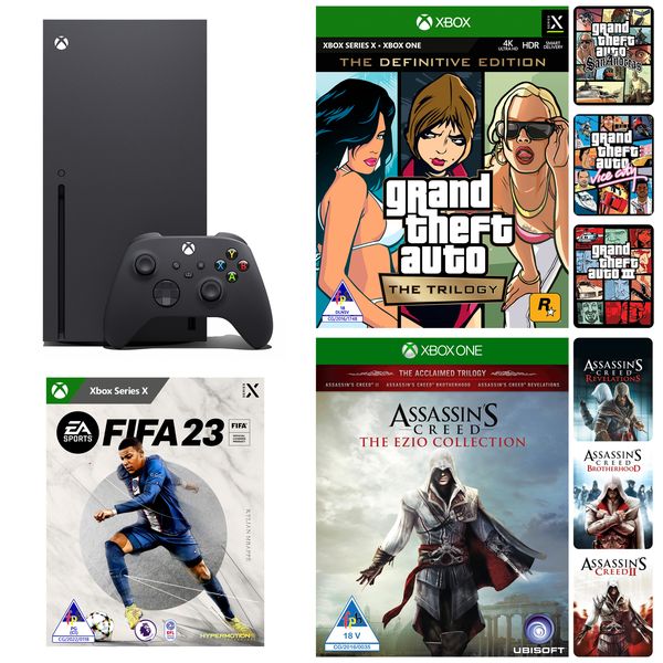 Xbox Series X with GTA Trilogy + Assassin's Creed Ezio Collection &amp; FIFA 23