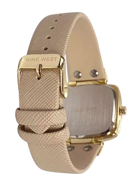 Nine West Womens Strap Watch Gold Tan - Parallel Import