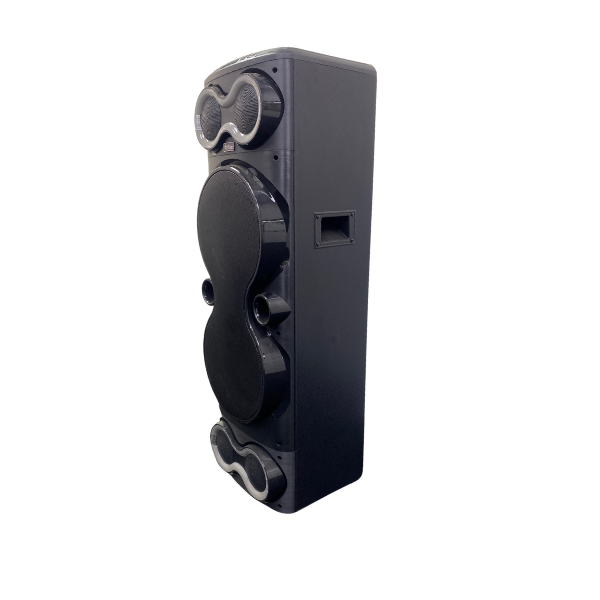 Super Bass 10"x2 Party Bluetooth Speaker with Two Wireless Microphones.