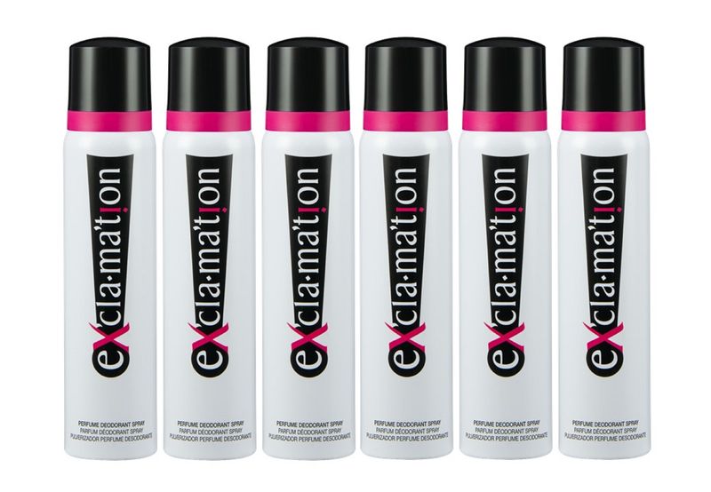 Exclamation Perfume Body Spray 6 x 90ML