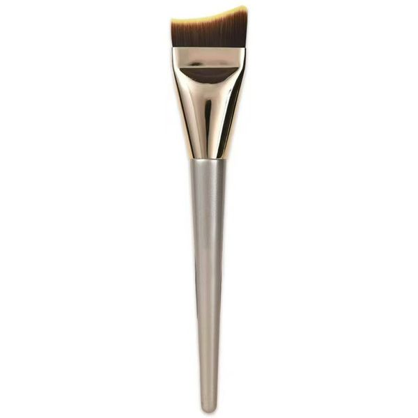 Single Fish Tail Curved Foundation Brush - Professional Makeup Artist Grade