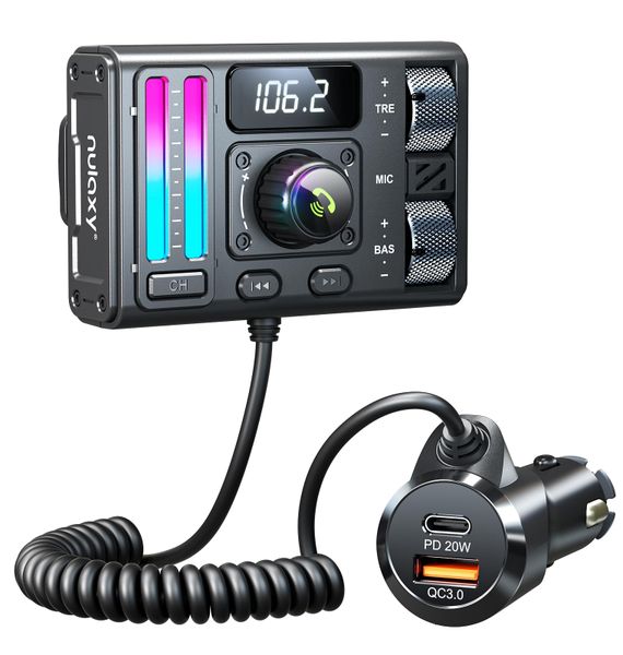 Bluetooth 5.3 Car Adapter QC3.0 &amp; Type-C PD Car Charger Wireless