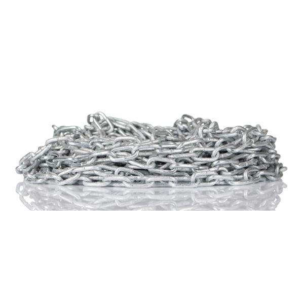 Electro Plated Galvanised Medium Link 6mm Chain - 30 Metres
