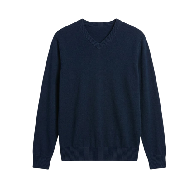 Premium Men's Classic V-Neck Knit Sweater-Everyday Comfort Pullover