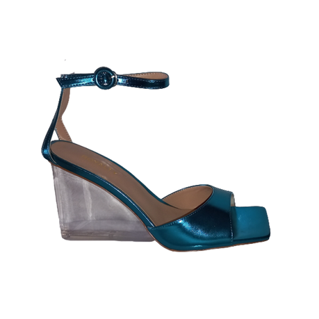 Allure Clear Heels Blue