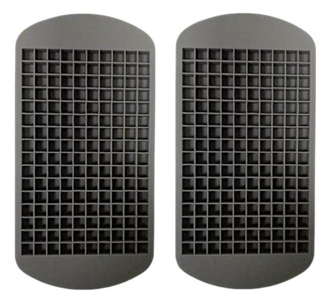 2 Pack Black Silicone 160 Grid Mini Ice Tray