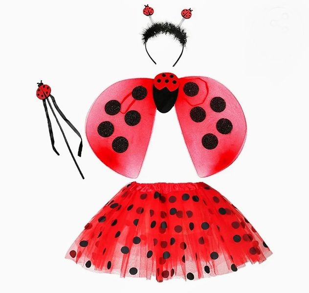 Lady Bug Costume for Girls with Wings