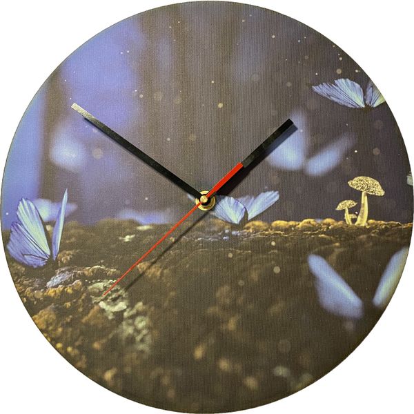 UnXusa - Canvas on MDF Wall Clock - FlutterbyShroomz
