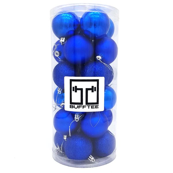 Xmas Festive Balls Blue Tones image