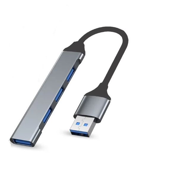 GLS Sleek And Compact USB 3.0 4 Port Hub With Type C Adapter