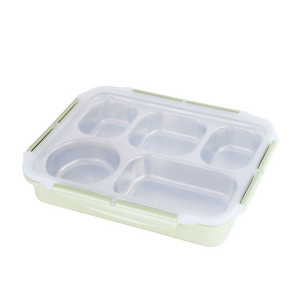 Lunch Box 5 Compartment Stainless Steel Large Container