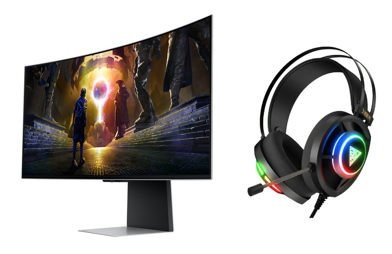 Samsung 34" Odyssey G8 175Hz 0.03ms OLED Gaming Monitor + RGB Headset