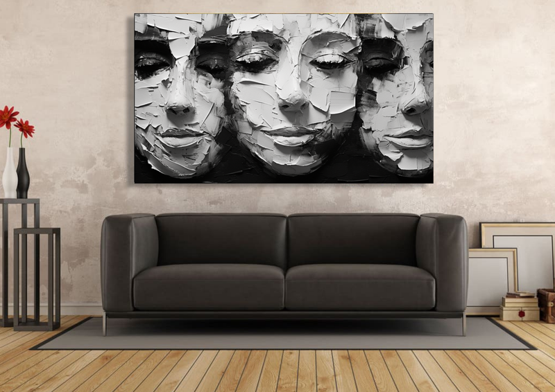 Canvas Wall Art - AAbstract Faces Art - IM0997