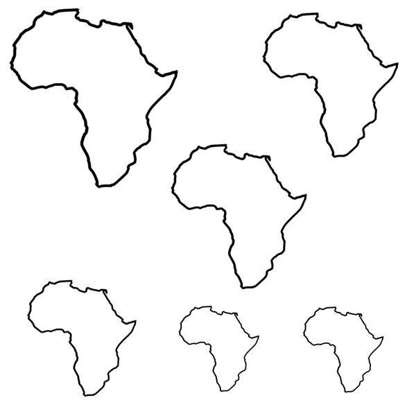 Vinyl Car Stickers - Africa Outline