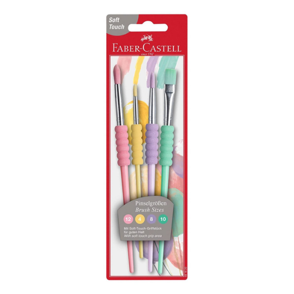 Craft Buddies - FC Soft Touch Brush Set of 4 - Pastel
