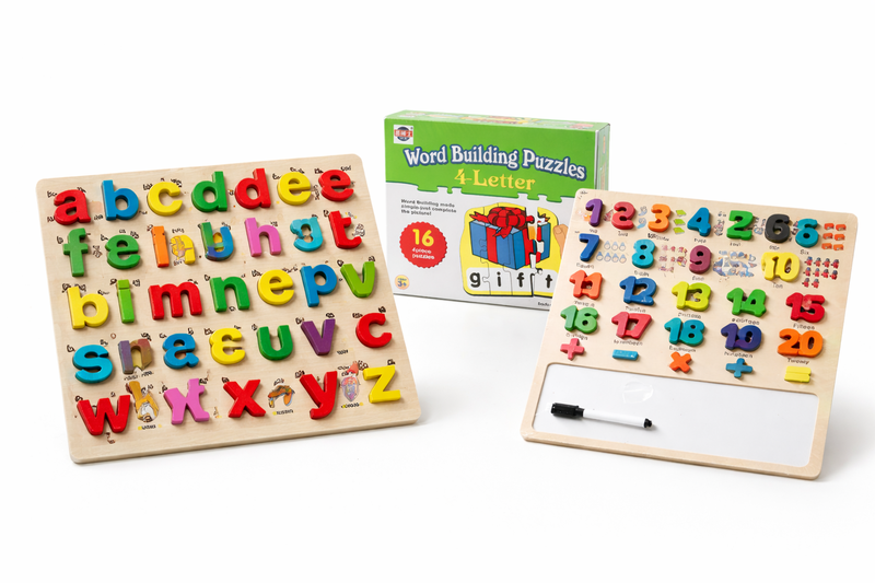 Educational Learning Set for Kids - Numbers &amp; Word Building Game