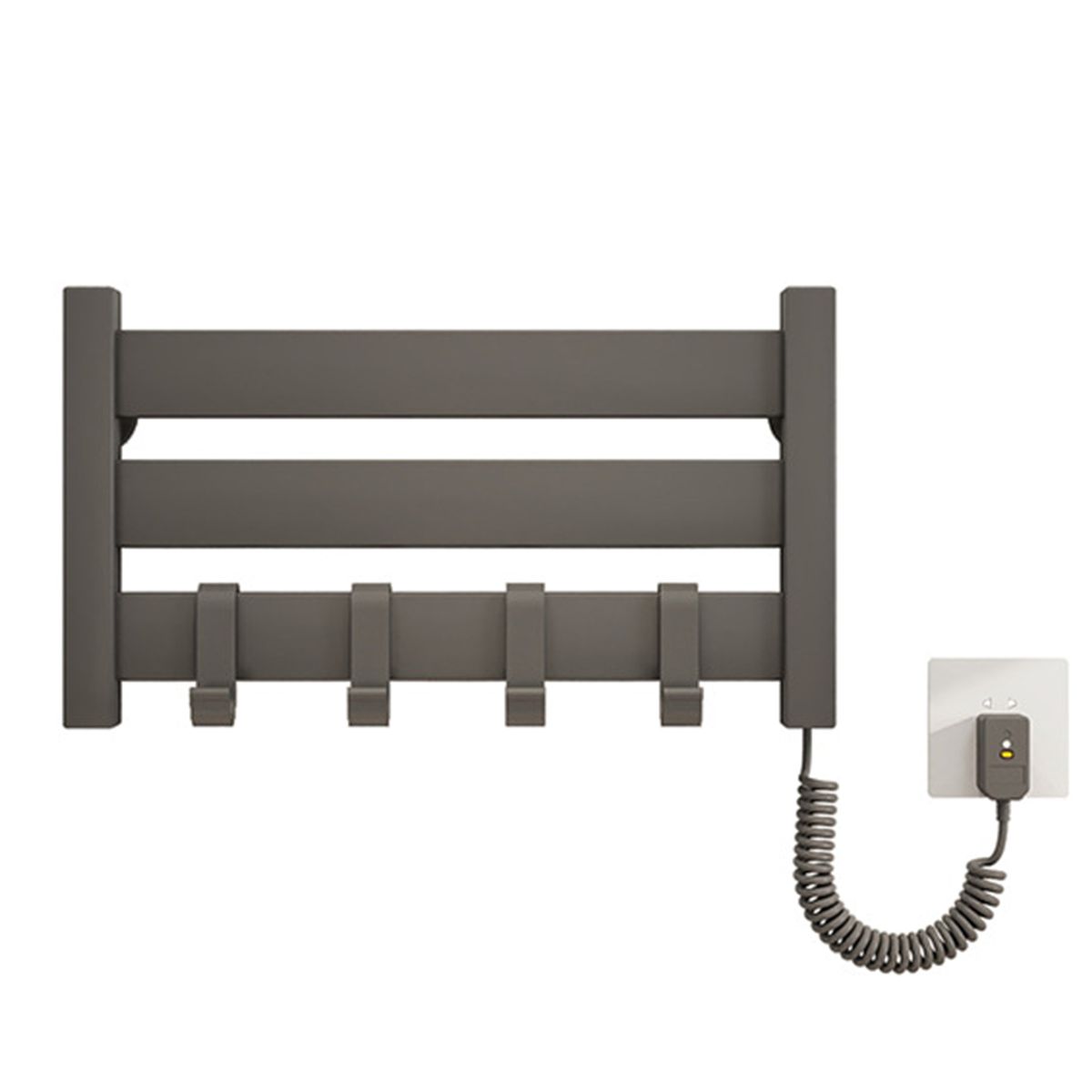 Electric Towel Rack Gray Intelligent Temperature Control Ipx6 Waterproof