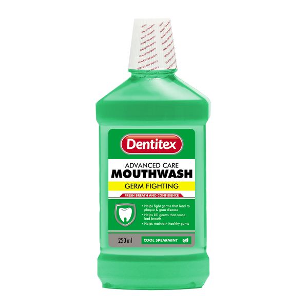 Dentitex Mouthwash Cool Spearmint 250Ml - 2 Pack