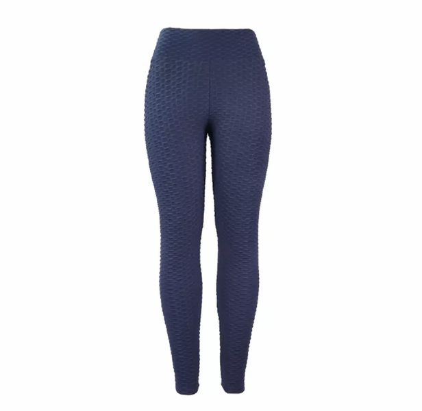 WnTCo Navy Brazilian Bubble Wrinkle Leggings